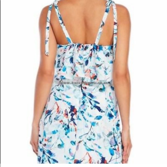 Parker Nia Blue Catalonia Floral Tie Strap Dress - Picture 6 of 6